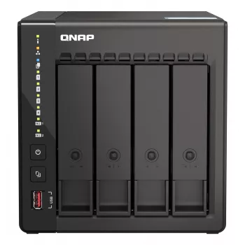 QNAP TS-453E NAS Tower Intel® Celeron® J6412 8 GB 0 TB QNAP QTS Schwarz