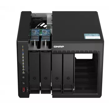 QNAP TS-453E NAS Tower Intel® Celeron® J6412 8 GB 0 TB QNAP QTS Schwarz