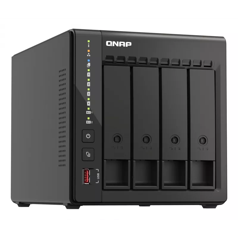 QNAP TS-453E NAS Tower Intel® Celeron® J6412 8 GB 0 TB QNAP QTS Schwarz