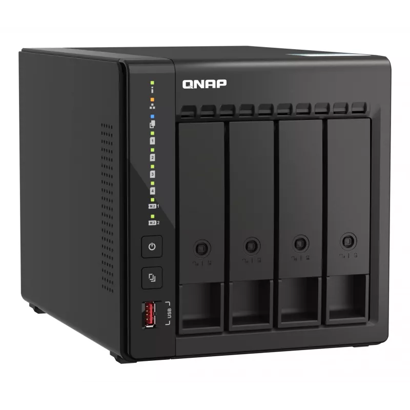 QNAP TS-453E NAS Tower Intel® Celeron® J6412 8 GB 0 TB QNAP QTS Schwarz