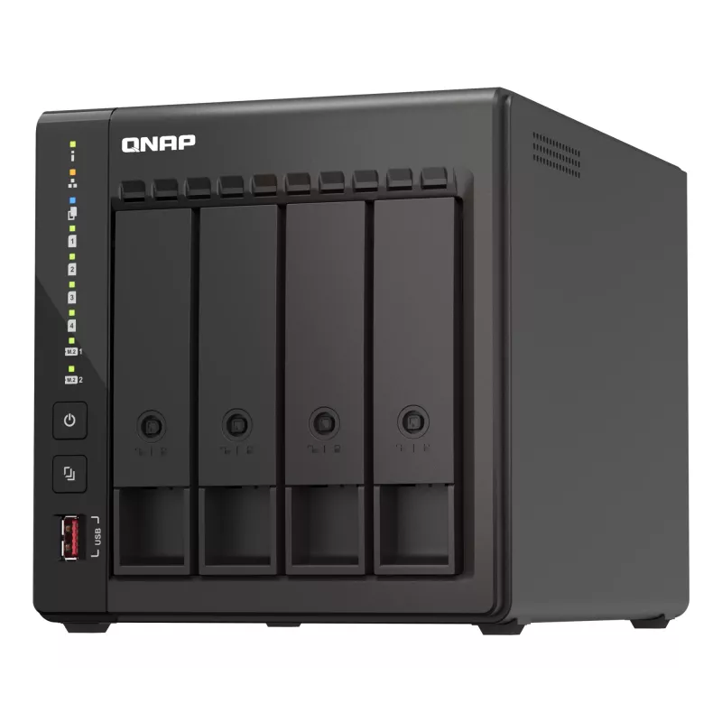 QNAP TS-453E NAS Tower Intel® Celeron® J6412 8 GB 0 TB QNAP QTS Schwarz