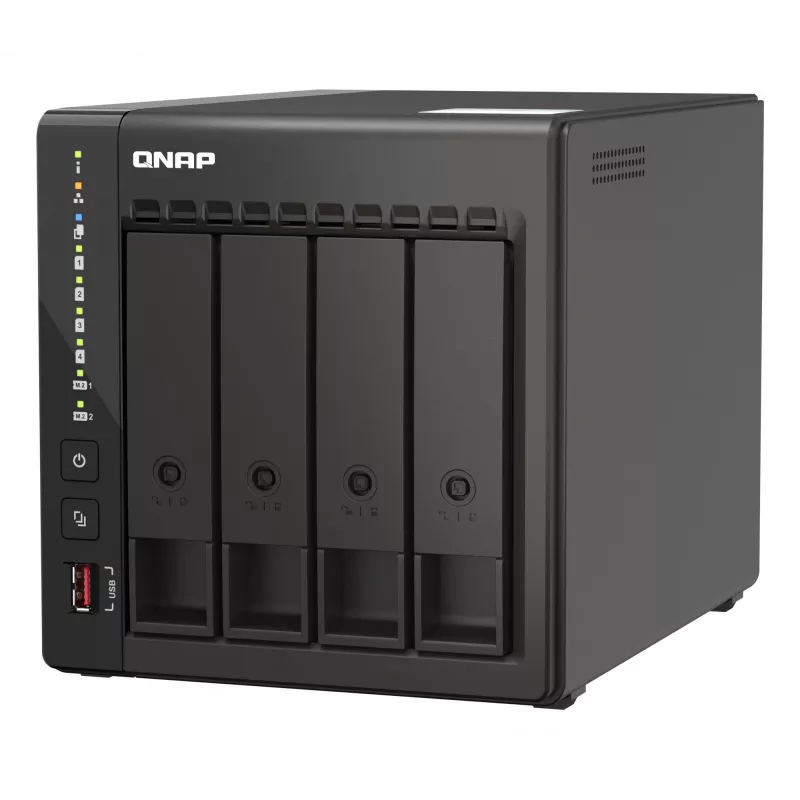 QNAP TS-453E NAS Tower Intel® Celeron® J6412 8 GB 0 TB QNAP QTS Schwarz
