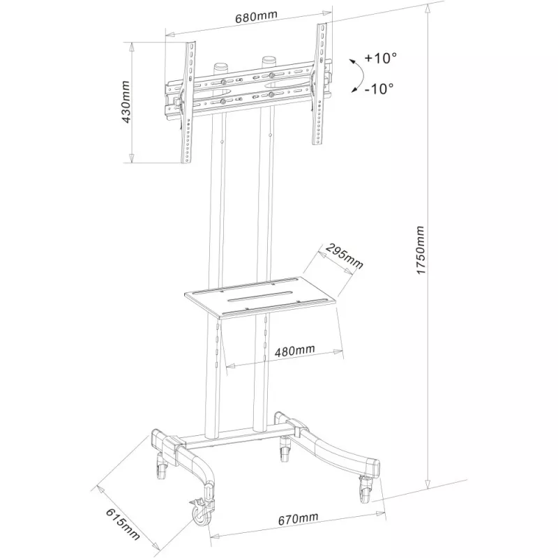 Techly ICA-TR23 TV-Schrank/Entertainment-Center 1 Regal