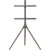 Boden-TV-Ständer TECHLY ICA-TR18SAM für 45 Zoll–65 Zoll (114,3–165,1 cm), VESA 200x200–600x400, Tragfähigkeit 32 kg, Walnuss