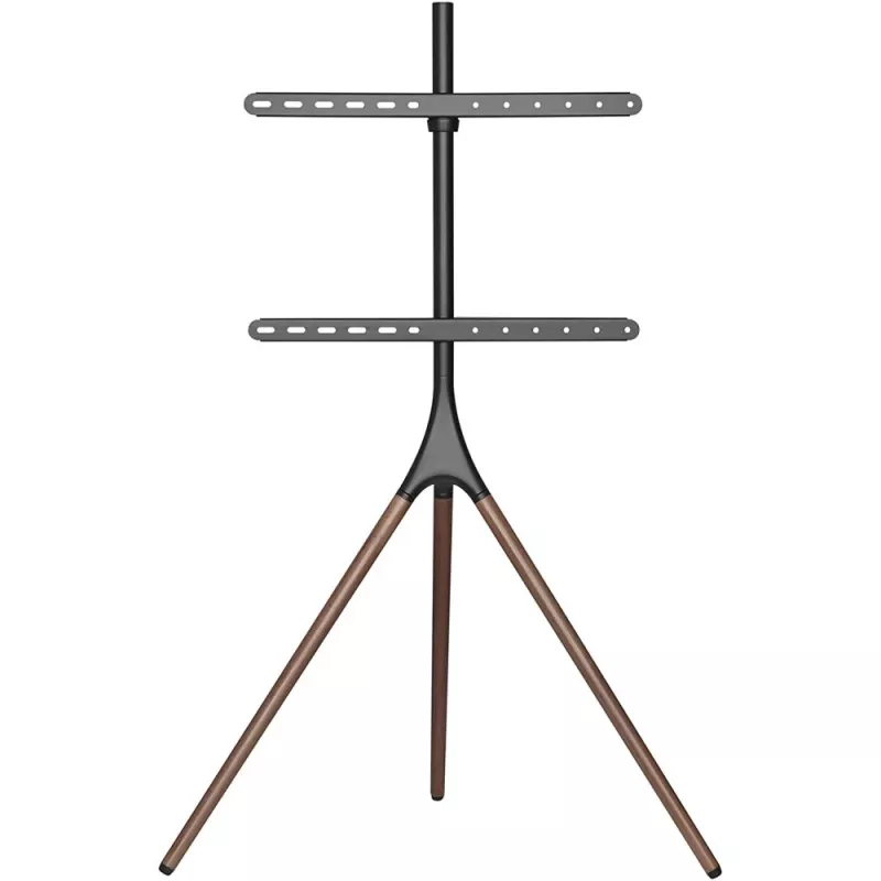 Boden-TV-Ständer TECHLY ICA-TR18SAM für 45 Zoll–65 Zoll (114,3–165,1 cm), VESA 200x200–600x400, Tragfähigkeit 32 kg, Walnuss
