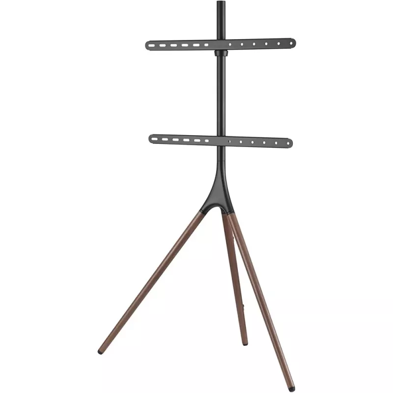Boden-TV-Ständer TECHLY ICA-TR18SAM für 45 Zoll–65 Zoll (114,3–165,1 cm), VESA 200x200–600x400, Tragfähigkeit 32 kg, Walnuss