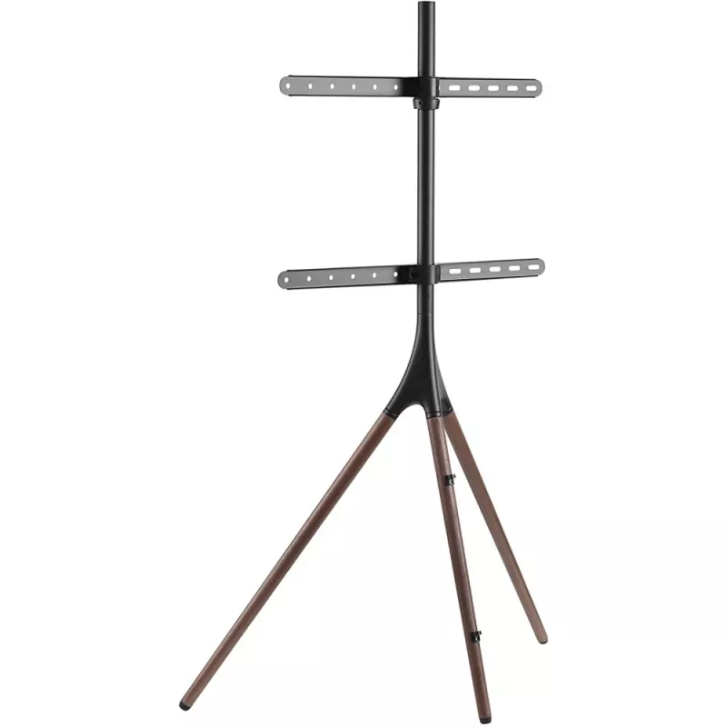 Boden-TV-Ständer TECHLY ICA-TR18SAM für 45 Zoll–65 Zoll (114,3–165,1 cm), VESA 200x200–600x400, Tragfähigkeit 32 kg, Walnuss