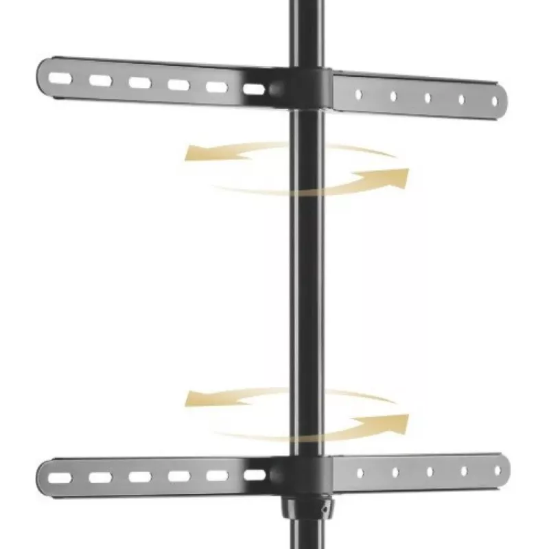 Boden-TV-Ständer TECHLY ICA-TR18SAM für 45 Zoll–65 Zoll (114,3–165,1 cm), VESA 200x200–600x400, Tragfähigkeit 32 kg, Walnuss