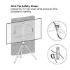 Boden-TV-Ständer TECHLY ICA-TR18SAM für 45 Zoll–65 Zoll (114,3–165,1 cm), VESA 200x200–600x400, Tragfähigkeit 32 kg, Walnuss