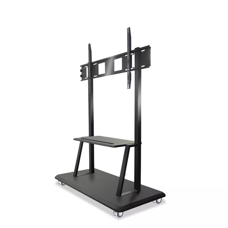 Tragbarer Bodenständer TECHLY Signage Display Mount ICA-TR31 für 55–120 Zoll Bildschirme, VESA 1200x600, max. Belastung 150 kg, schwarz