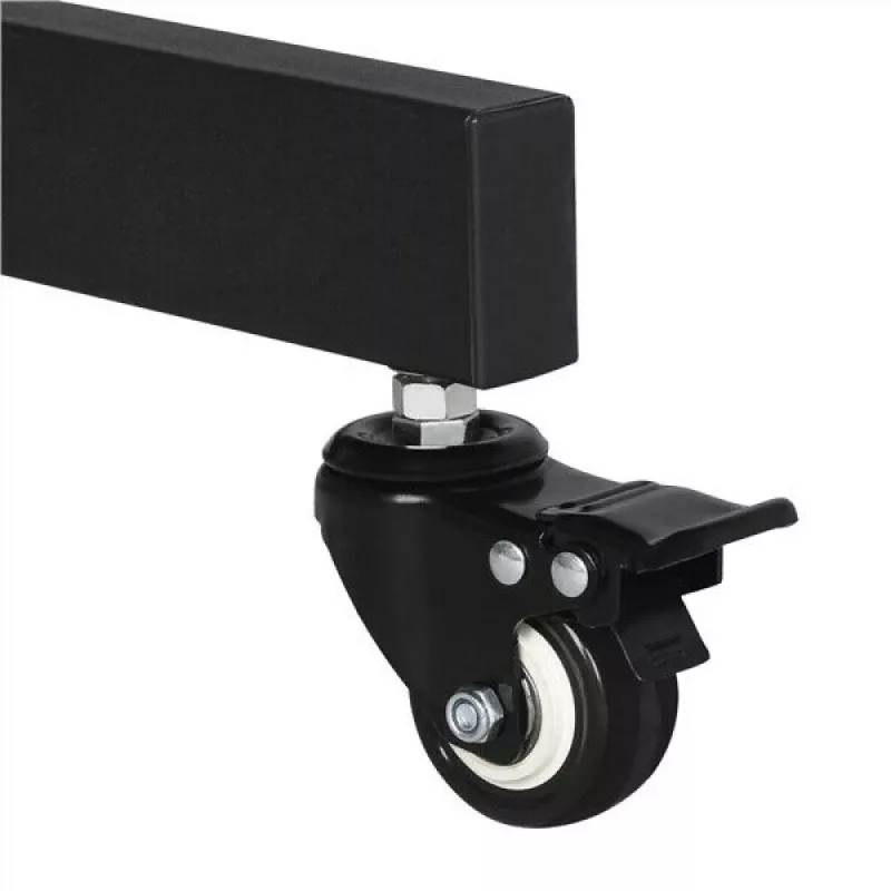 Bodenständerhalterung TECHLY ICA-TR16T für 37-Zoll- bis 70-Zoll-Displays, VESA 200x200–600x400, bis zu 50 kg, höhenverstellbar, Rollen, Neigung ±10° (schwarz)