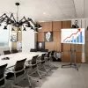 Bodenständerhalterung TECHLY ICA-TR16T für 37-Zoll- bis 70-Zoll-Displays, VESA 200x200–600x400, bis zu 50 kg, höhenverstellbar, Rollen, Neigung ±10° (schwarz)