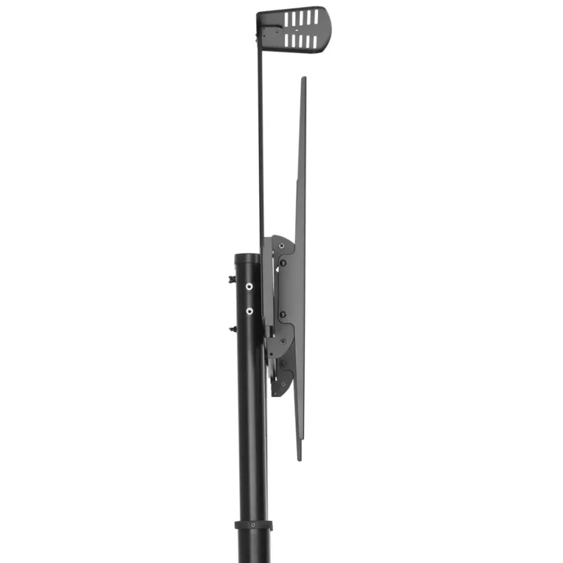 Techly Stahl-Trolley-Bodenständer mit höhenverstellbarer Stütze für TV von 60'' auf 100''