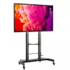Techly Stahl-Trolley-Bodenständer mit höhenverstellbarer Stütze für TV von 60'' auf 100''
