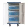 Techly Belüftete Ladestation Trolley 30 Notebook oder Smartphone Schwarz/Grau