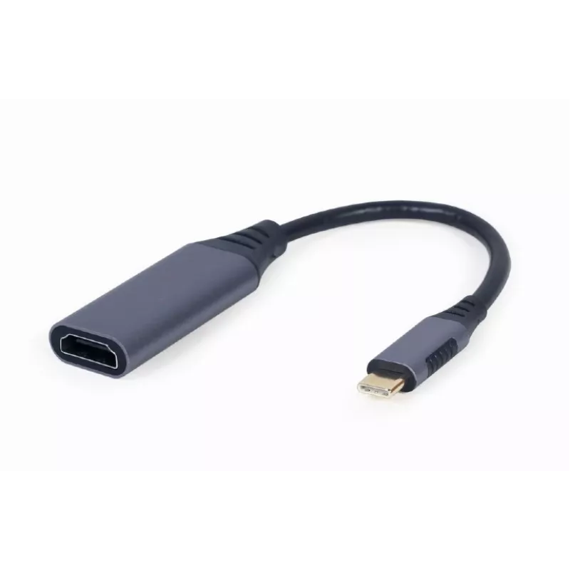 Videokabel-Adapter GEMBIRD USB Type-C auf HDMI A-USB3C-HDMI-01, 0,15 m, grau