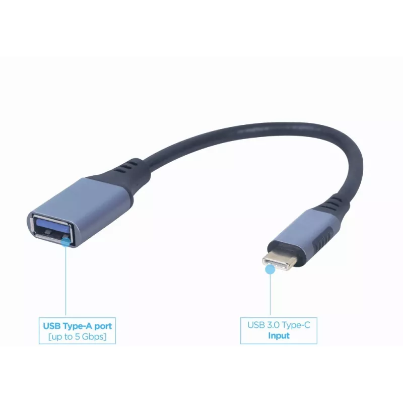 GEMBIRD USB 3.0 OTG Type-C- auf USB-Typ-A-Kabel (CM/AF), Space Grau