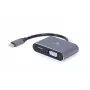 GEMBIRD Alt-DP USB Type-C zu HDMI + VGA Display-Adapter – Space Grau
