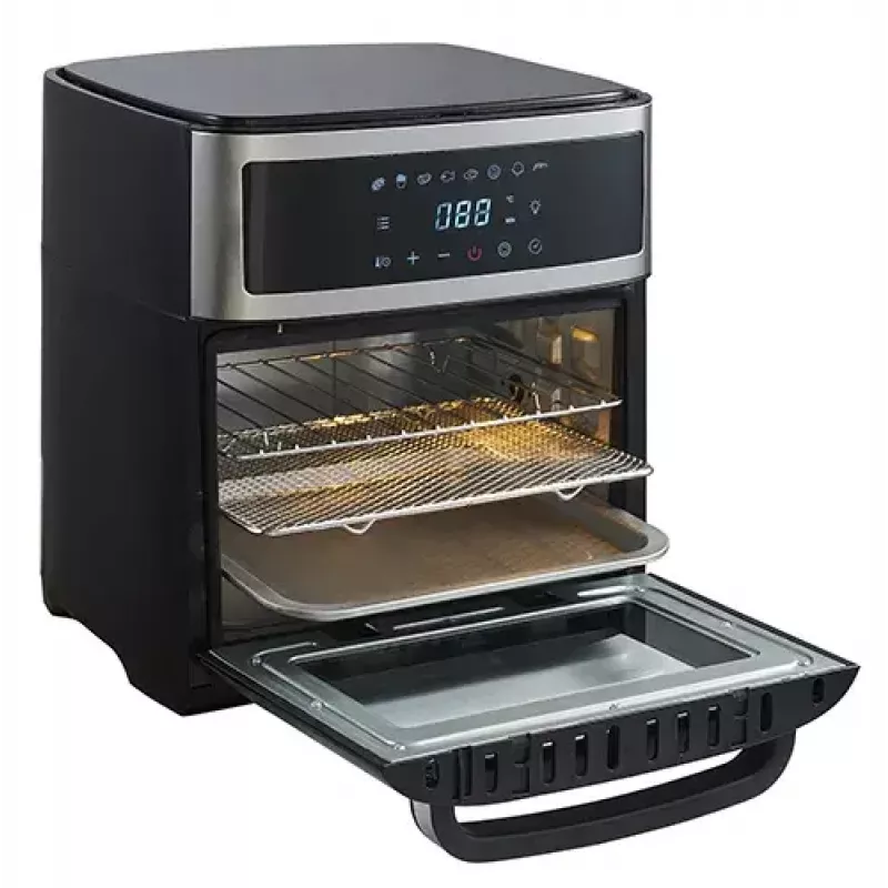 Heißluft-Fritteuse-Ofen Adler AD 6309 13 L 2500 W Schwarz/Silber, Touch-Steuerung, Rotisserie