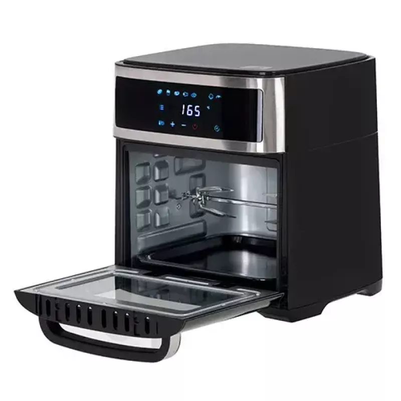 Heißluft-Fritteuse-Ofen Adler AD 6309 13 L 2500 W Schwarz/Silber, Touch-Steuerung, Rotisserie