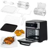 Heißluft-Fritteuse-Ofen Adler AD 6309 13 L 2500 W Schwarz/Silber, Touch-Steuerung, Rotisserie