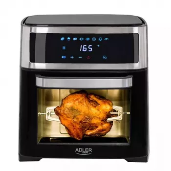 Heißluft-Fritteuse-Ofen Adler AD 6309 13 L 2500 W Schwarz/Silber, Touch-Steuerung, Rotisserie