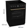 Gorenje GECS6B71CLB Standherd Elektro Cerankochfeld Schwarz
