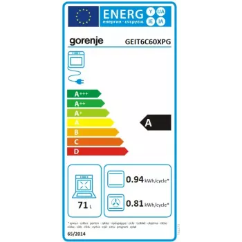 Freistehender Herd Gorenje GEIT6C60XPG Elektro-Zonen-Induktionskochfeld 4 Zonen
