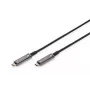 DIGITUS USB Type-C - USB Type-C AOC Hybrid-Glasfaserkabel 4K@60Hz USB 3.1 SPEC 15m
