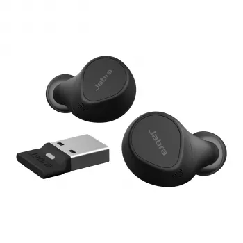 Jabra Evolve2 Buds - USB-A MS Wireless Charging Pad, True Wireless Stereo (TWS), Calls/Music, 5.4 g, Headset, Schwarz