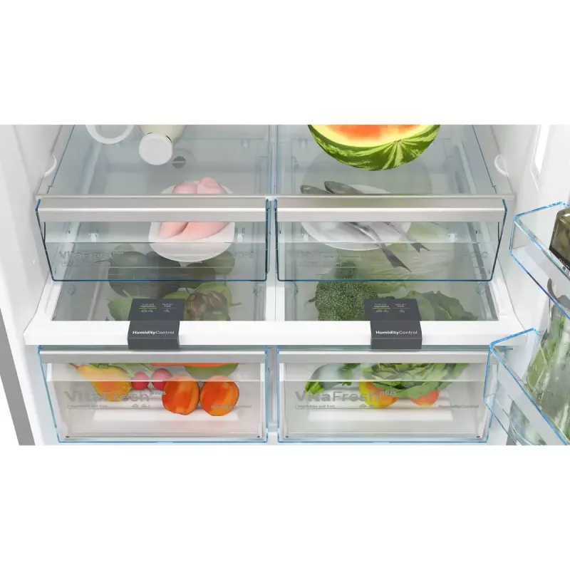 Kühl-Gefrierkombination Bosch Serie 6 KGN86AIDR, freistehend, 631 L Gesamt (479 L Kühlteil / 152 L Gefrierteil), Edelstahl, NoFrost