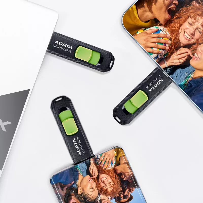 ADATA UC300 USB-Stick 256 GB USB Type-C 3.2 Gen 1 (3.1 Gen 1) Schwarz, Grün