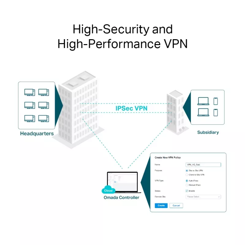 VPN-Router TP-Link Omada ER8411 mit 10G-Ports