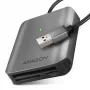Axagon CRE-S3 Externer USB-A 3.2 Gen 1 3-Slot & LUN SD/microSD/CF-Kartenleser USB 3.2 Gen 1 (3.1 Gen 1) Typ-A Grau