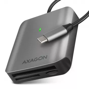 Axagon CRE-S3C Aluminium Highspeed USB-C 3.2 Gen 1 Speicherkartenleser, 3 Steckplätze, UHS-II