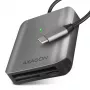 Axagon CRE-S3C Aluminium Highspeed USB-C 3.2 Gen 1 Speicherkartenleser, 3 Steckplätze, UHS-II