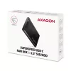 2,5-Zoll HDD/SSD-Gehäuse AXAGON EE25-A6C — SATA, USB 3.2 Gen 1 (Typ-C & Typ-A), Aluminium, schwarz