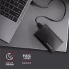 HDD/SSD-Gehäuse AXAGON EE25-A6M — 2,5 Zoll SATA, USB 3.2 Gen 1 (5 Gbit/s), Micro-USB B auf USB Typ-A, Aluminium, schwarz