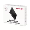 HDD/SSD-Gehäuse AXAGON EE25-A6M — 2,5 Zoll SATA, USB 3.2 Gen 1 (5 Gbit/s), Micro-USB B auf USB Typ-A, Aluminium, schwarz