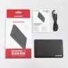 Axagon EE25-SL Schraubenlose USB 3.2 Gen 1 - SATA 6G externe Box für 2,5 Zoll SSD/HDD