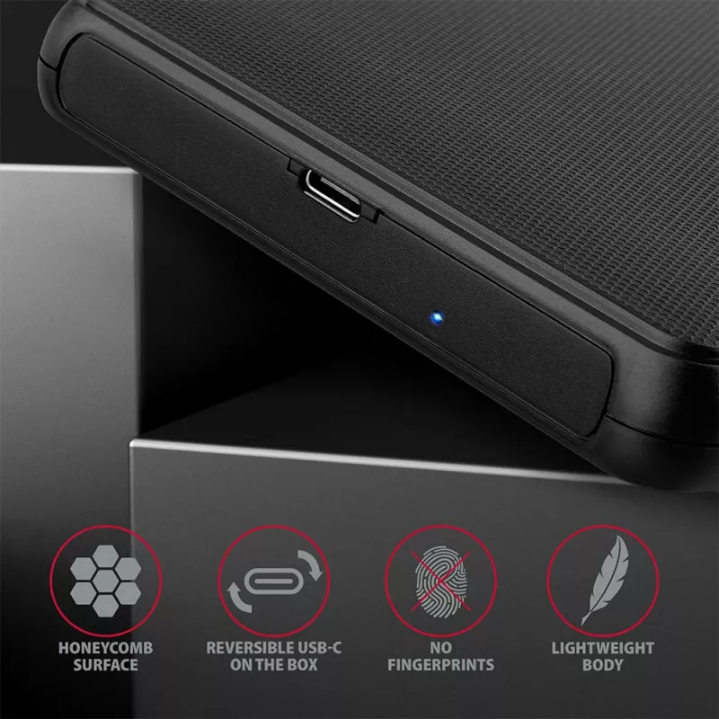 Axagon EE25-SLC Schraubenloses USB-C 3.2 Gen 1 - SATA 6G externes Gehäuse für 2,5 Zoll SSD/HDD