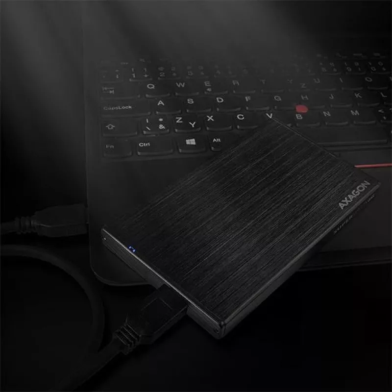 Axagon EE25-XA6 kompaktes Aluminium USB 3.2 Gen 1 - SATA 6G externes Gehäuse für 2,5 Zoll SSD/HDD