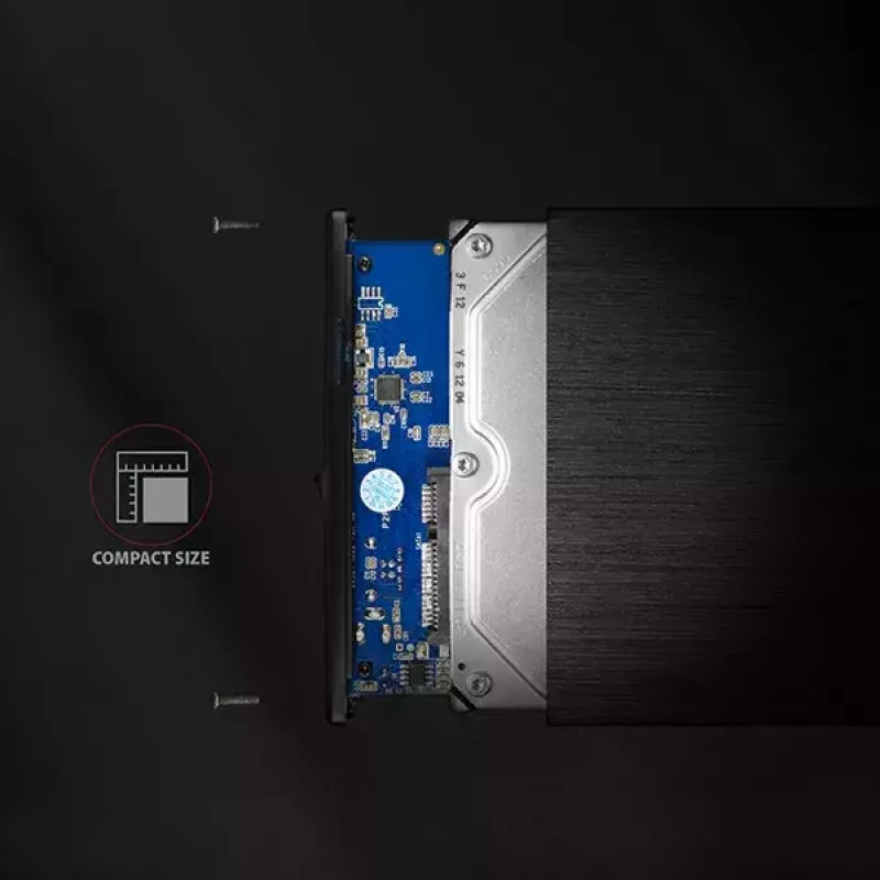 Axagon EE35-XA3 kompaktes Aluminium-USB-3.2-Gen-1-Externgehäuse SATA für 3,5-Zoll-Festplatten
