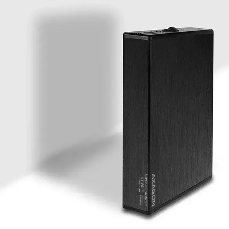Axagon EE35-XA3 kompaktes Aluminium-USB-3.2-Gen-1-Externgehäuse SATA für 3,5-Zoll-Festplatten