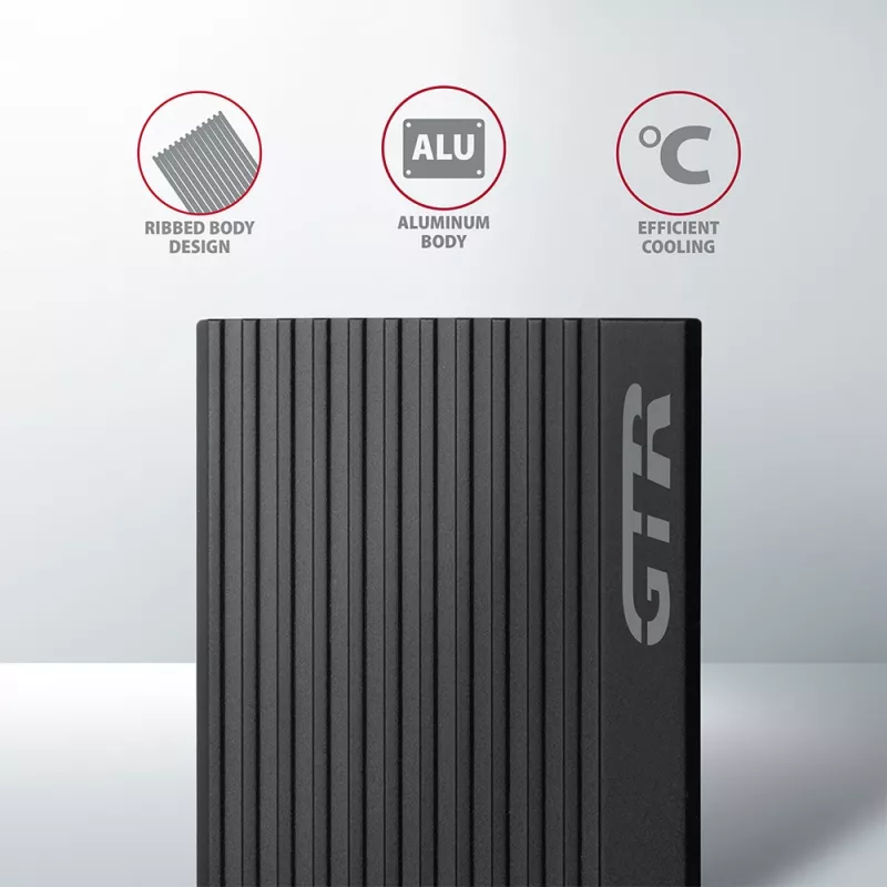 Axagon EEM2-GTR Externes USB-C 3.2 Gen 2 Metallgehäuse für M.2 NVMe SSDs