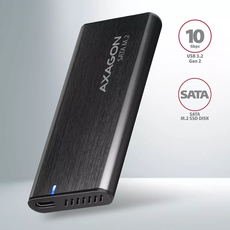 SSD-Gehäuse Axagon EEM2-SBC USB-C 3.2 Gen 2 Schwarz M.2