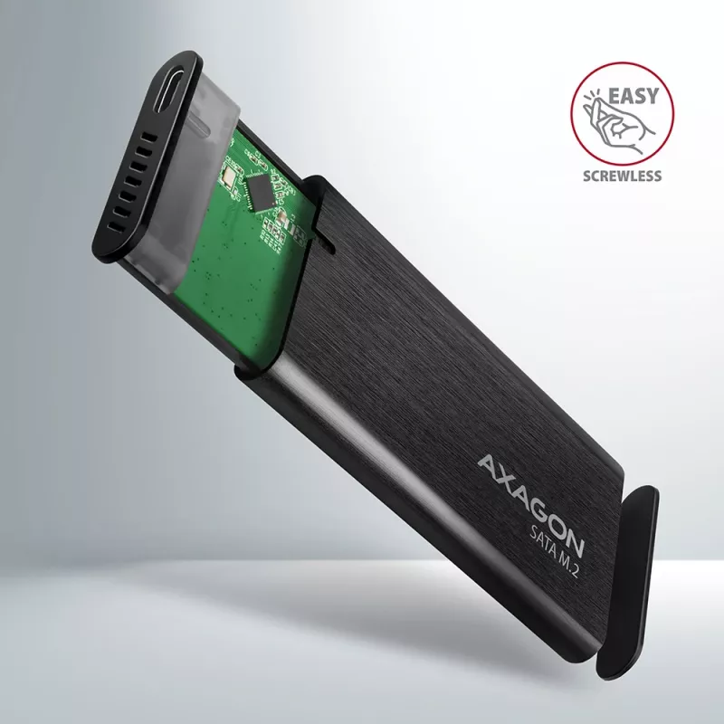 SSD-Gehäuse Axagon EEM2-SBC USB-C 3.2 Gen 2 Schwarz M.2