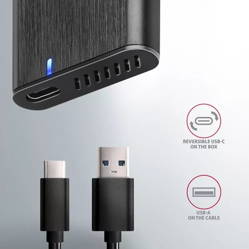 SSD-Gehäuse Axagon EEM2-SBC USB-C 3.2 Gen 2 Schwarz M.2