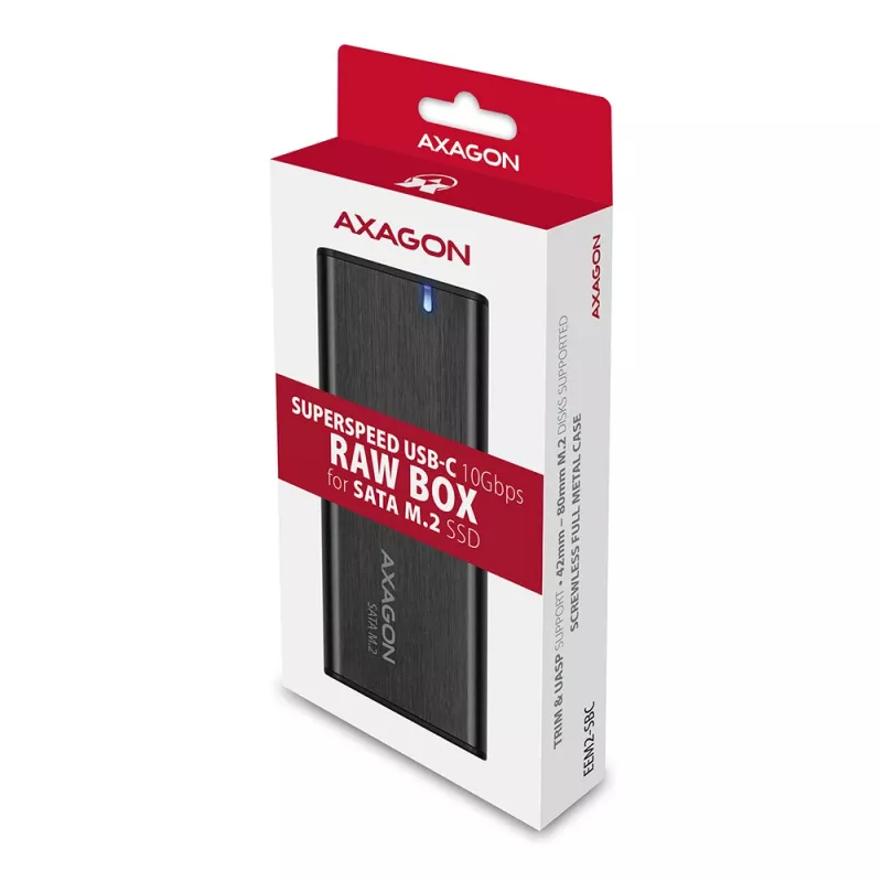 SSD-Gehäuse Axagon EEM2-SBC USB-C 3.2 Gen 2 Schwarz M.2