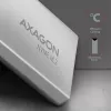 Axagon EEM2-UG2 Externes USB-C 10Gbps Metallgehäuse für M.2 NVMe SSD-Festplatten. Silber